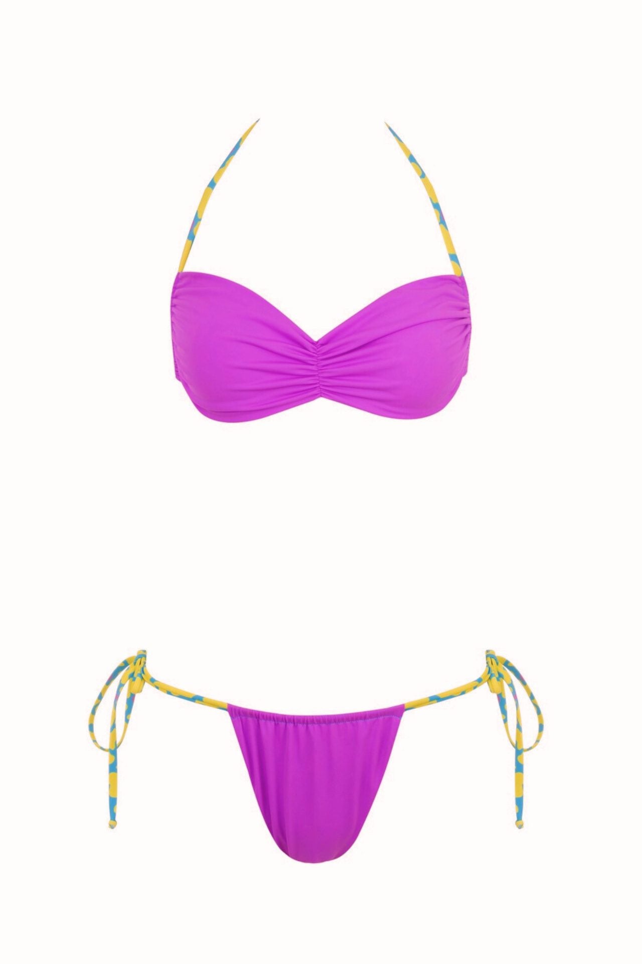 Nina Ruched Double Faced Bikini Top