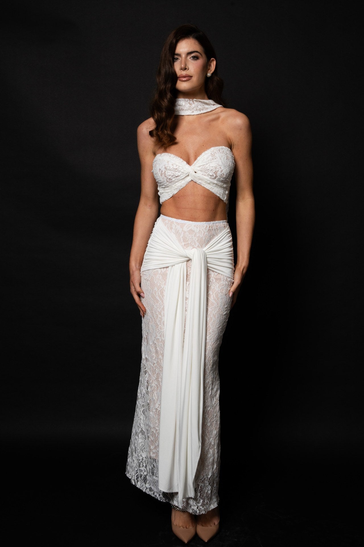 Bruna Lace Maxi Set – Ivory