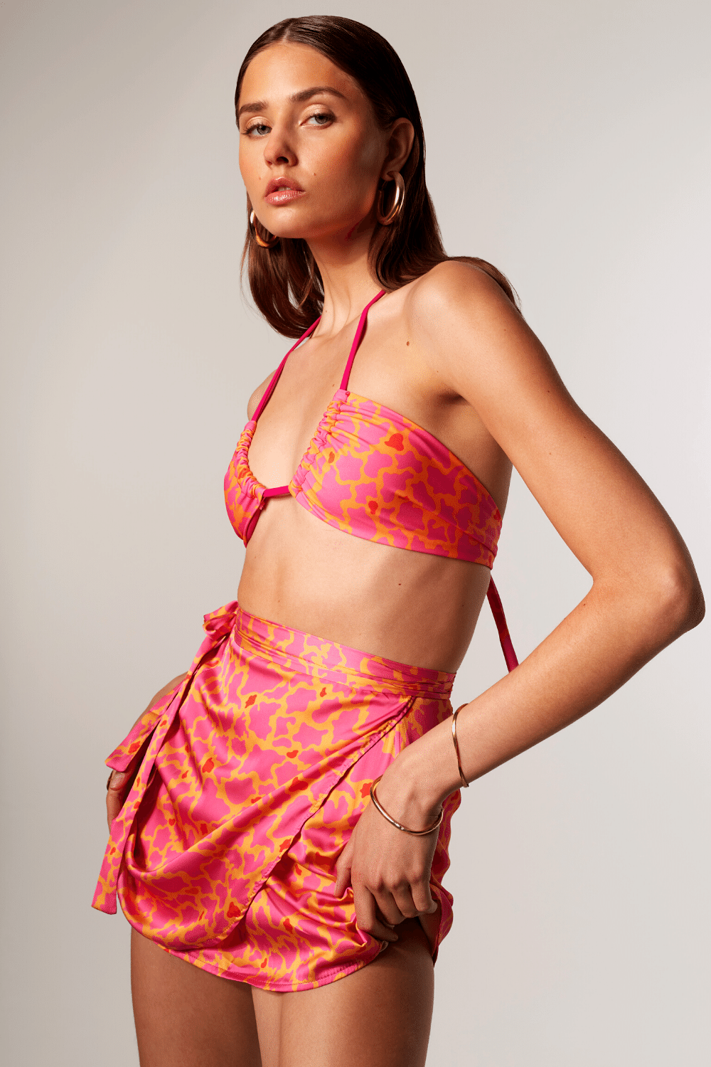 Sienna Satin Wrap Skirt x 090