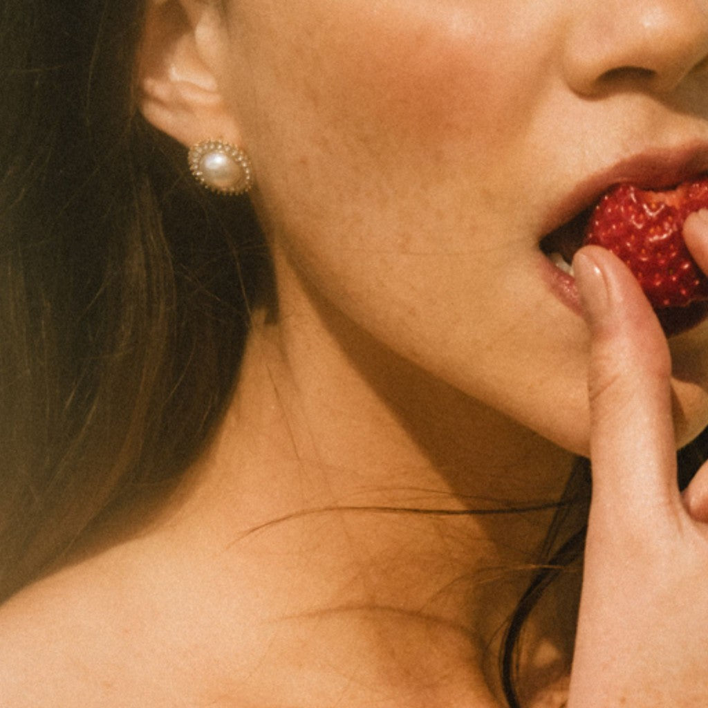 Sylvia Gold Vintage Pearl Earrings