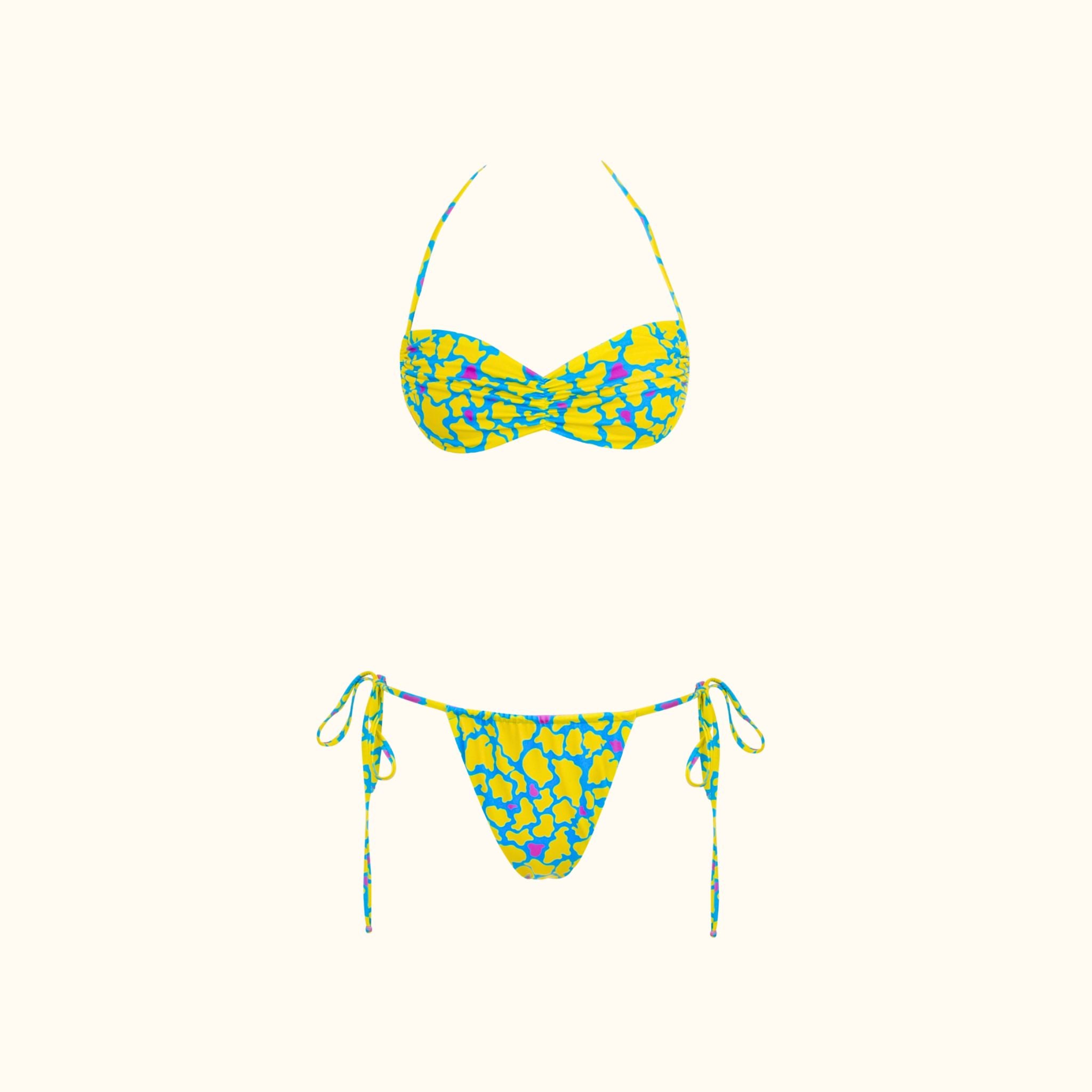 Nina Ruched Double Faced Bikini Top