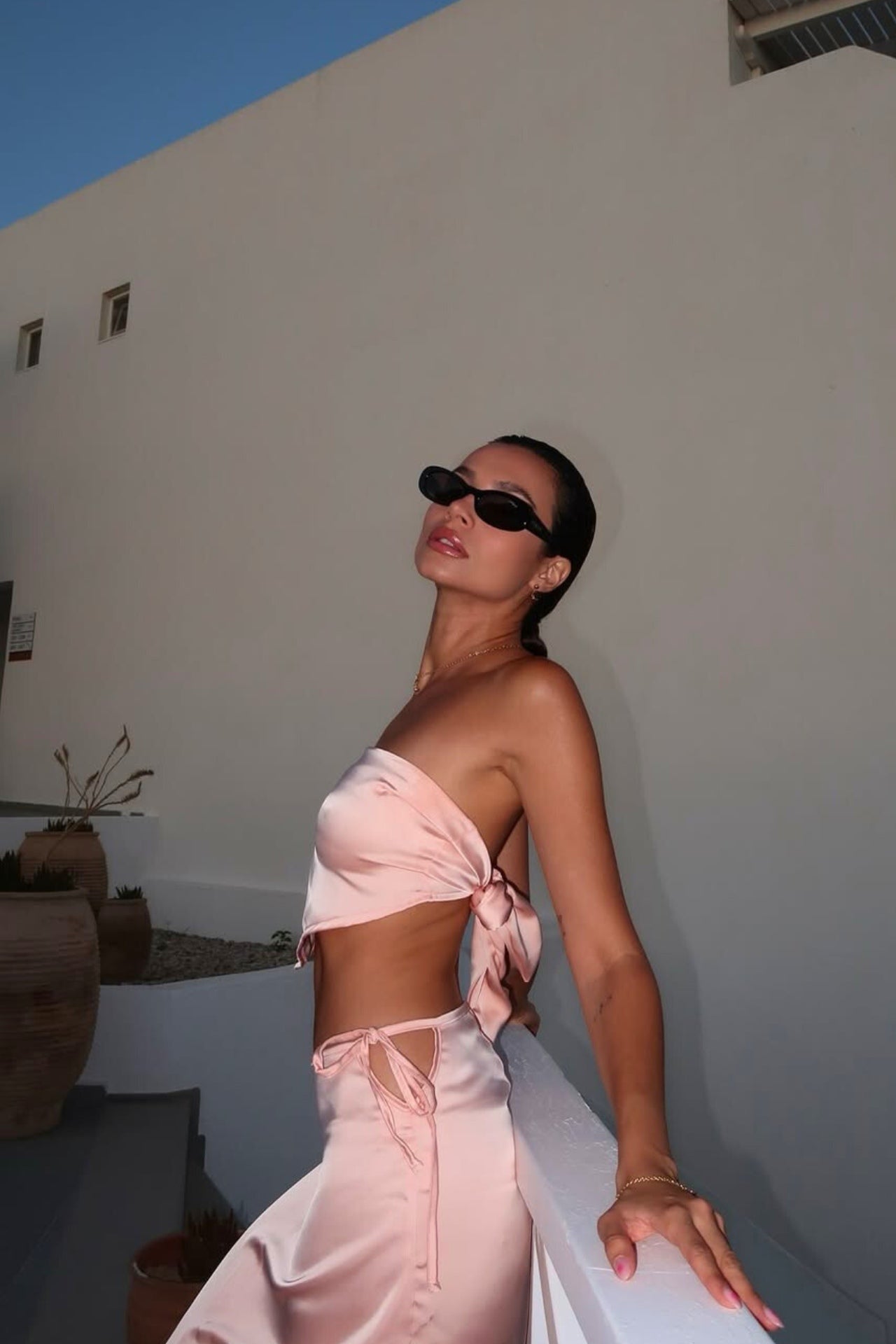 Gia Satin Set Sorbet