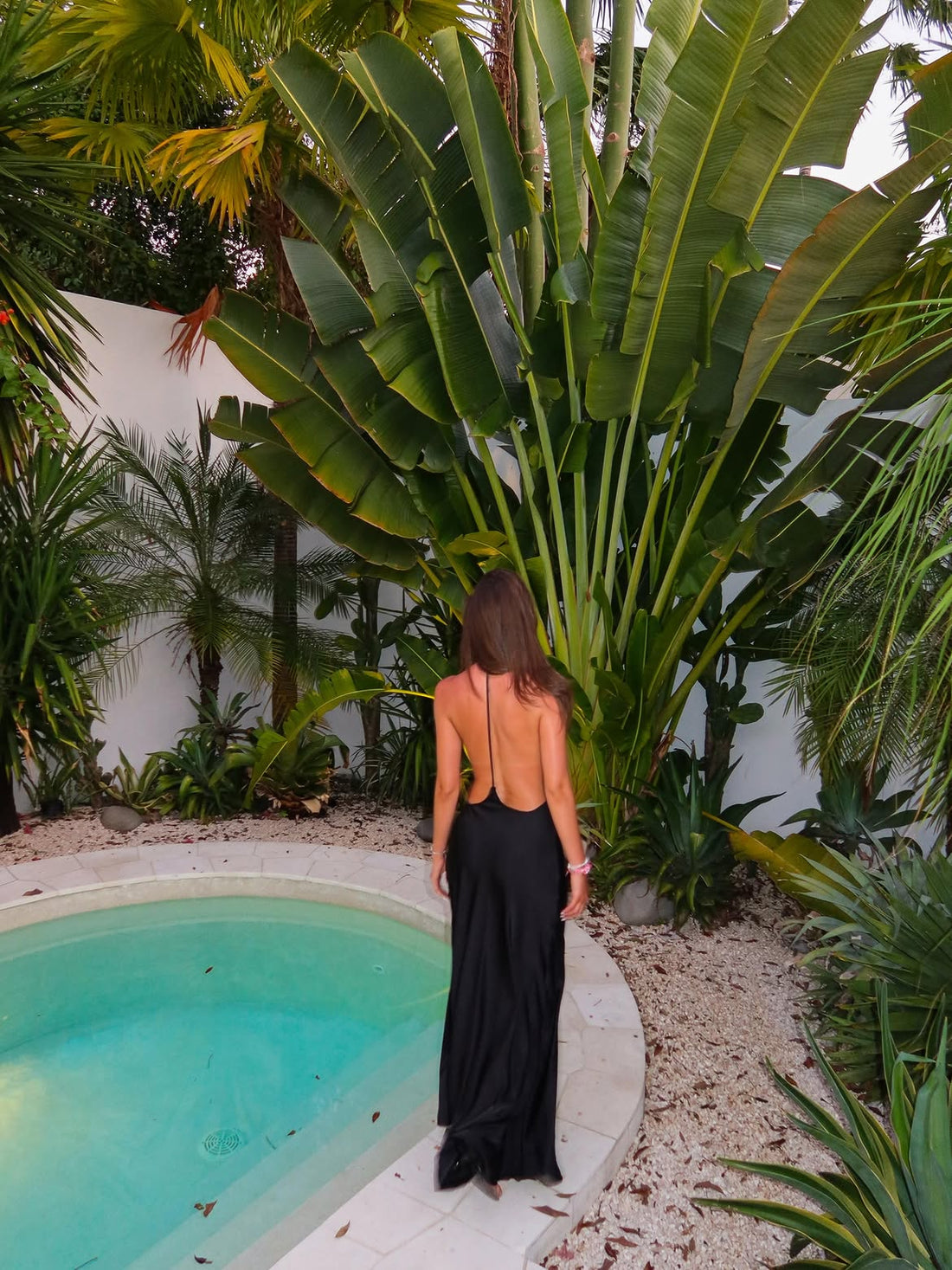 Connie Satin Maxi dress Black