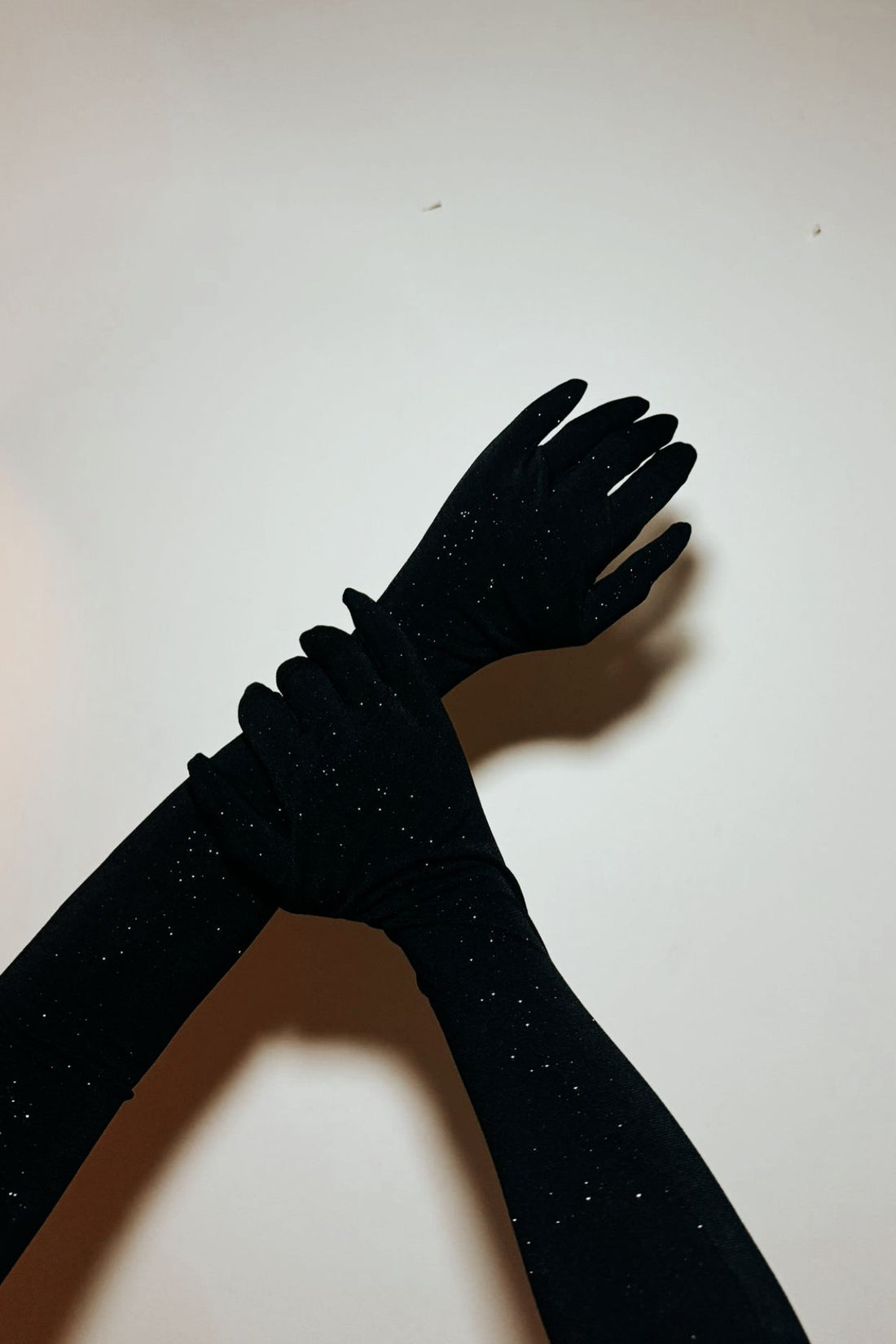 Coco Glitter Black Maxi Gloves