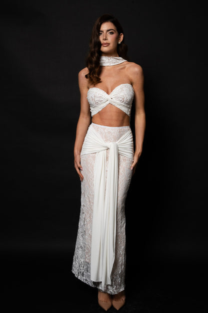 Bruna Lace Maxi Set – Ivory