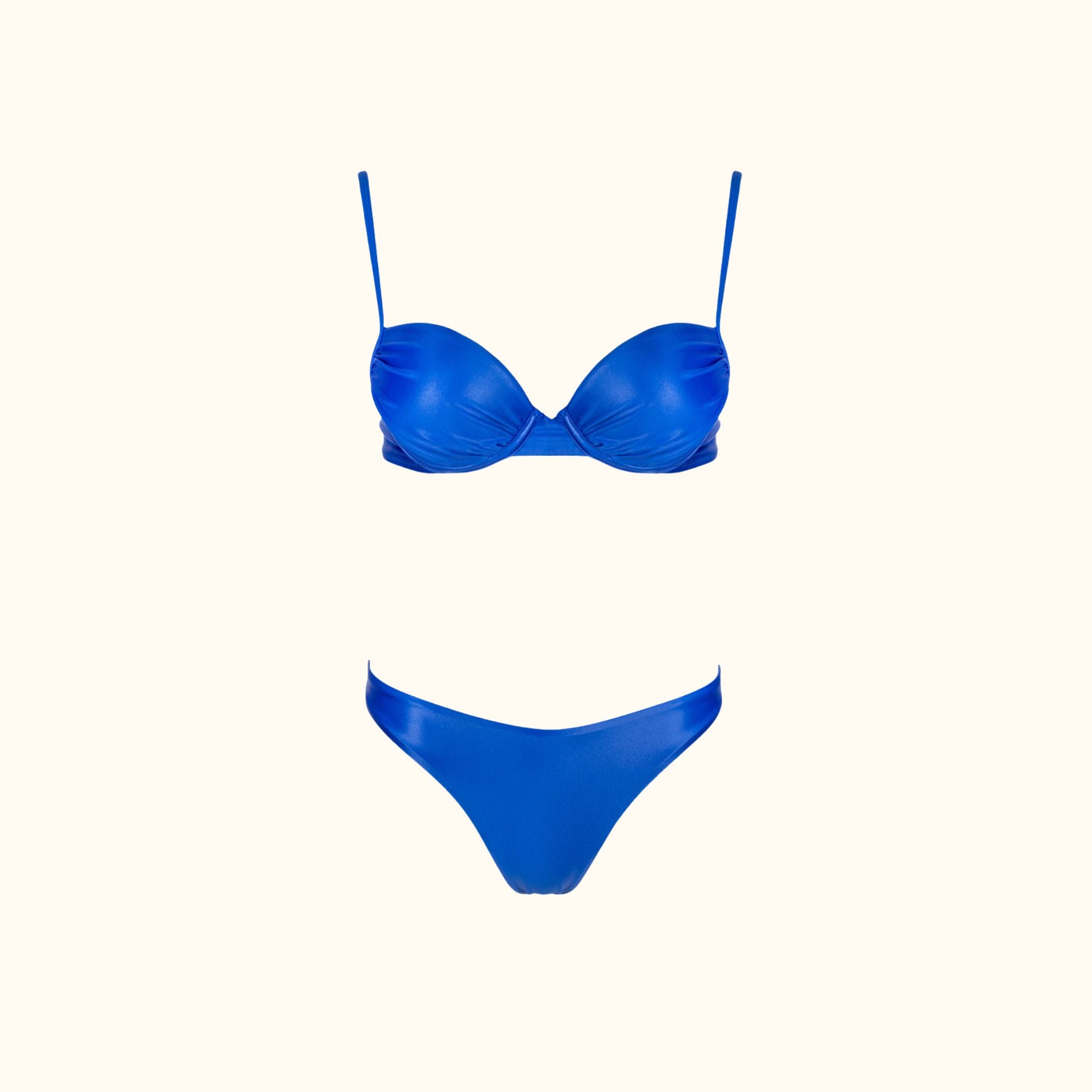 Oceane Ruched Bikini set in Royal Blue