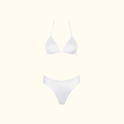 Gigi Triangle Bikini Set White
