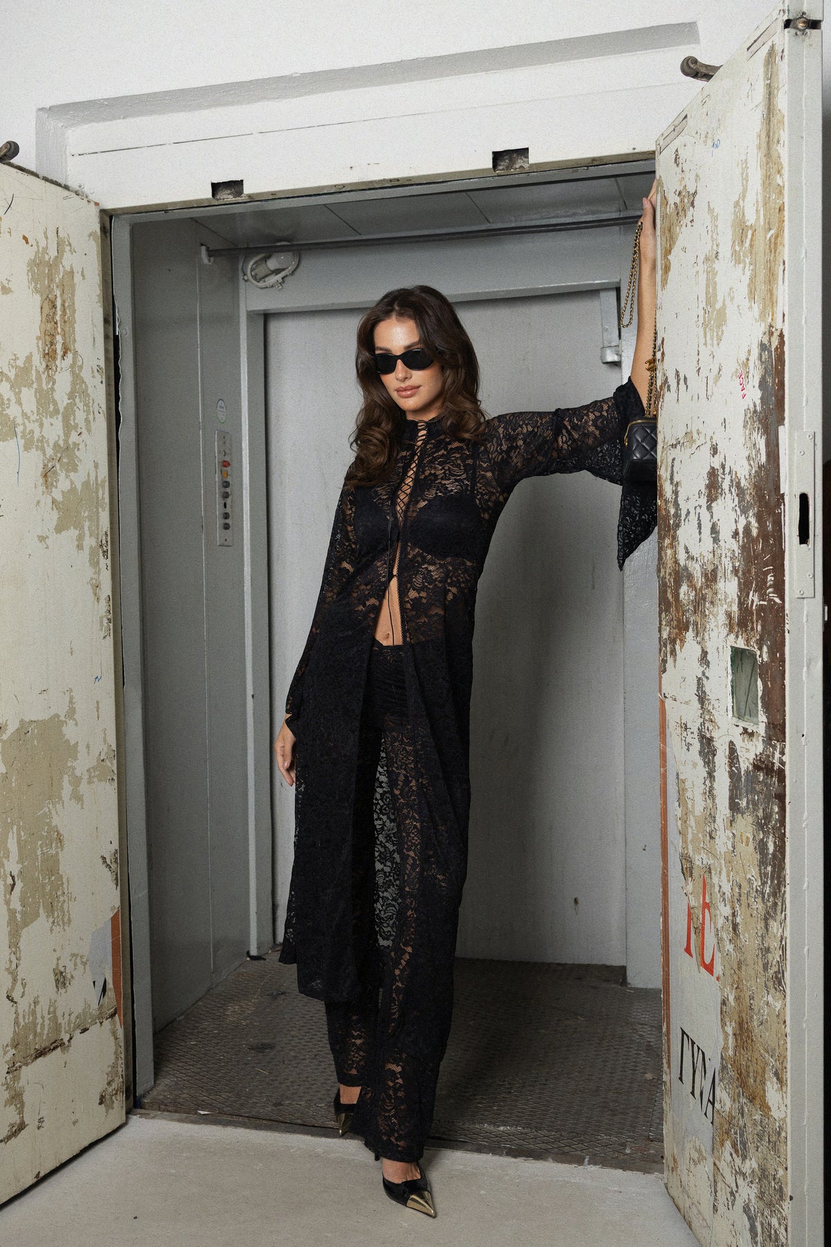 Valentina Lace - Up Kimono Dress