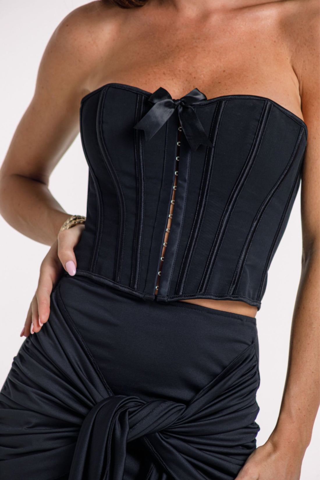 Georgina Corset Top Black