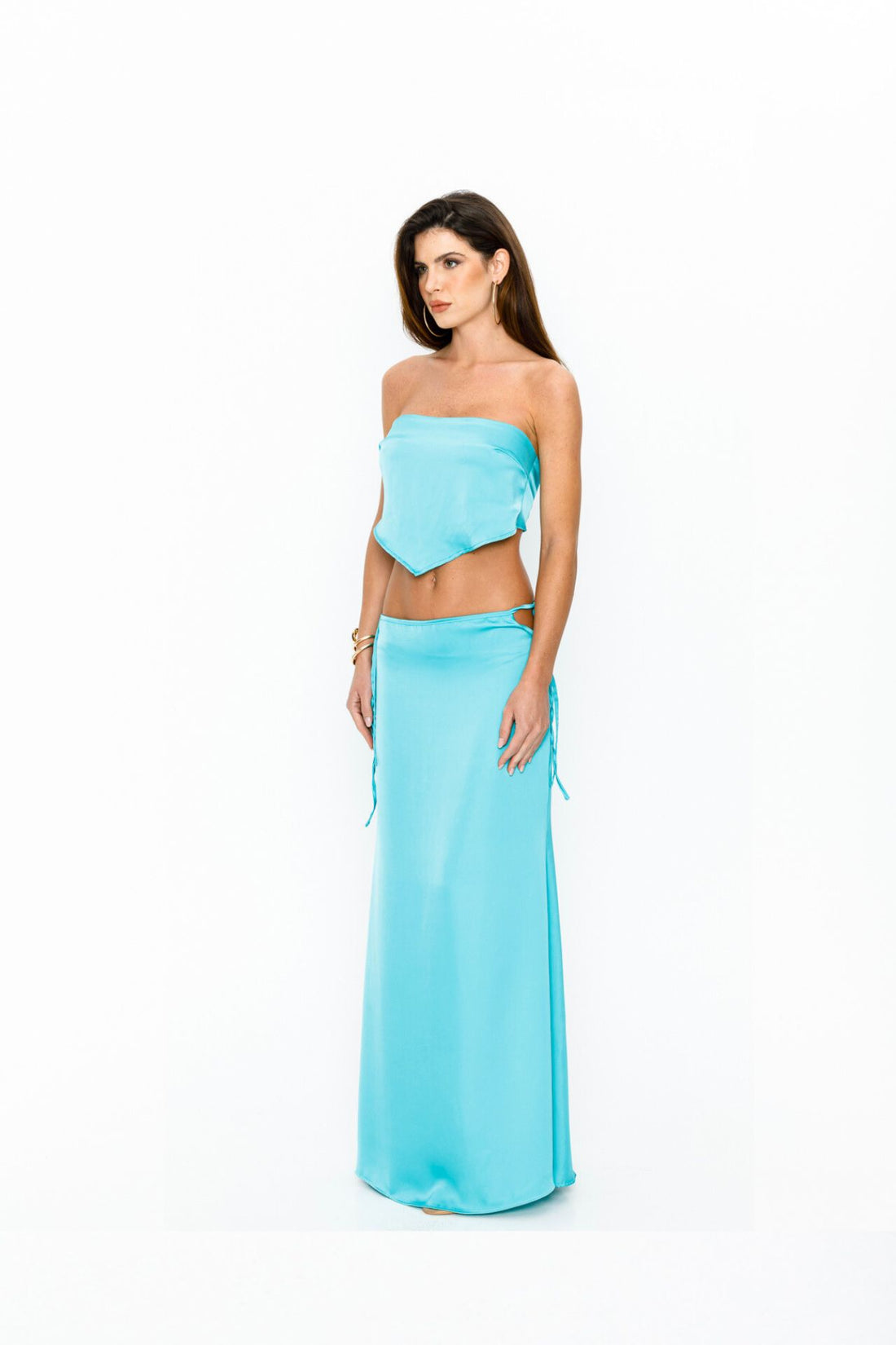Gia Satin Set Blue