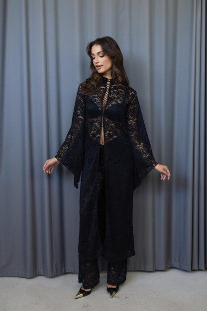 Valentina Lace - Up Kimono Dress