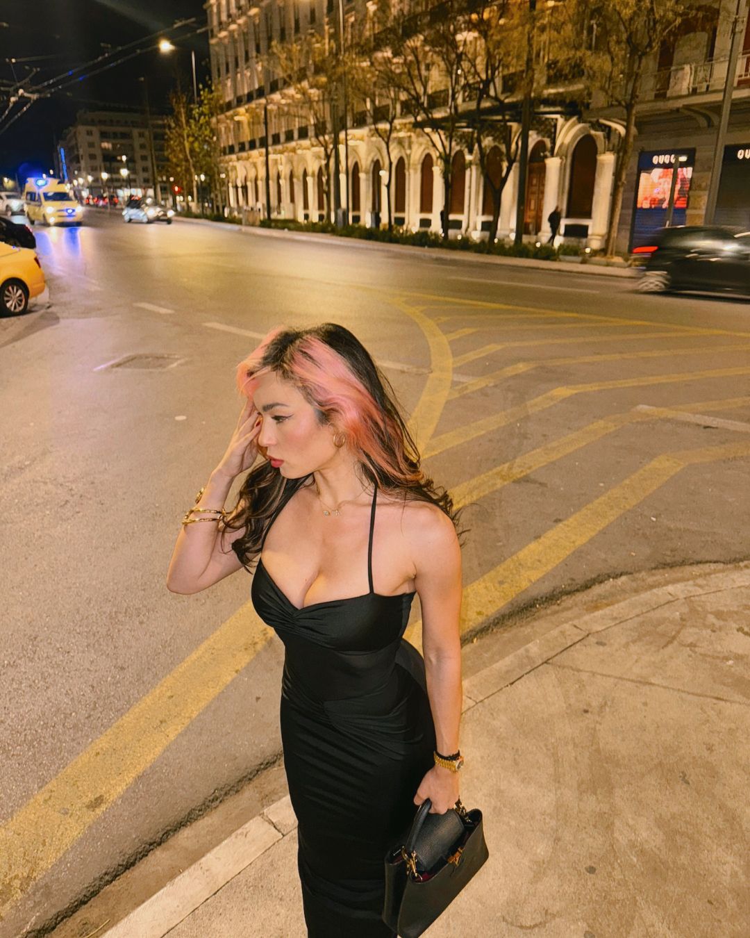 Nastazia Ruched Black Sheer Maxi Dress