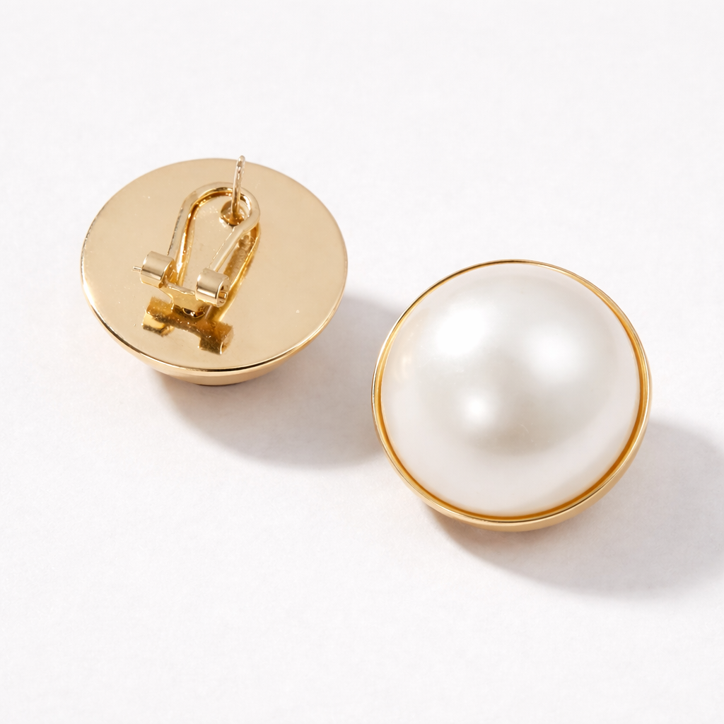 Lucia Pearl Decor Stud Earrings