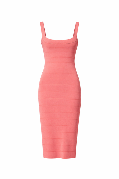 Rosé Sculpt Bandage Dress