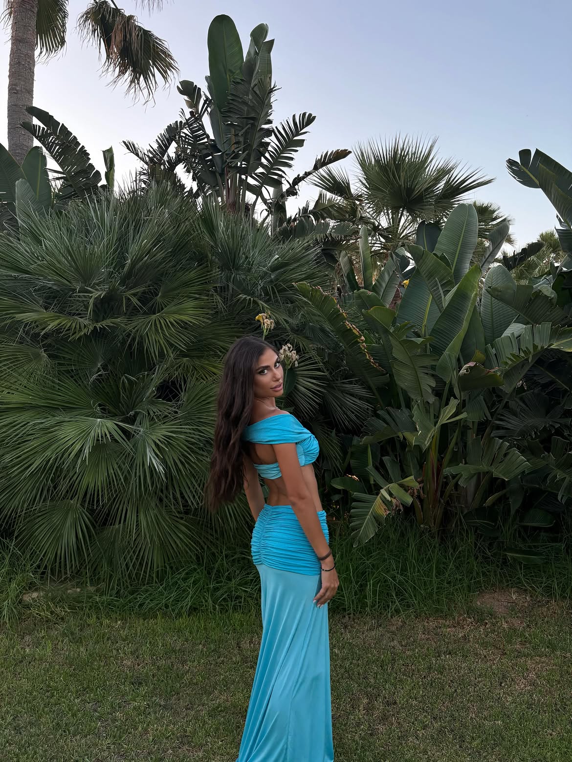 Solenna Glitter Co-ord Set in Baby Blue
