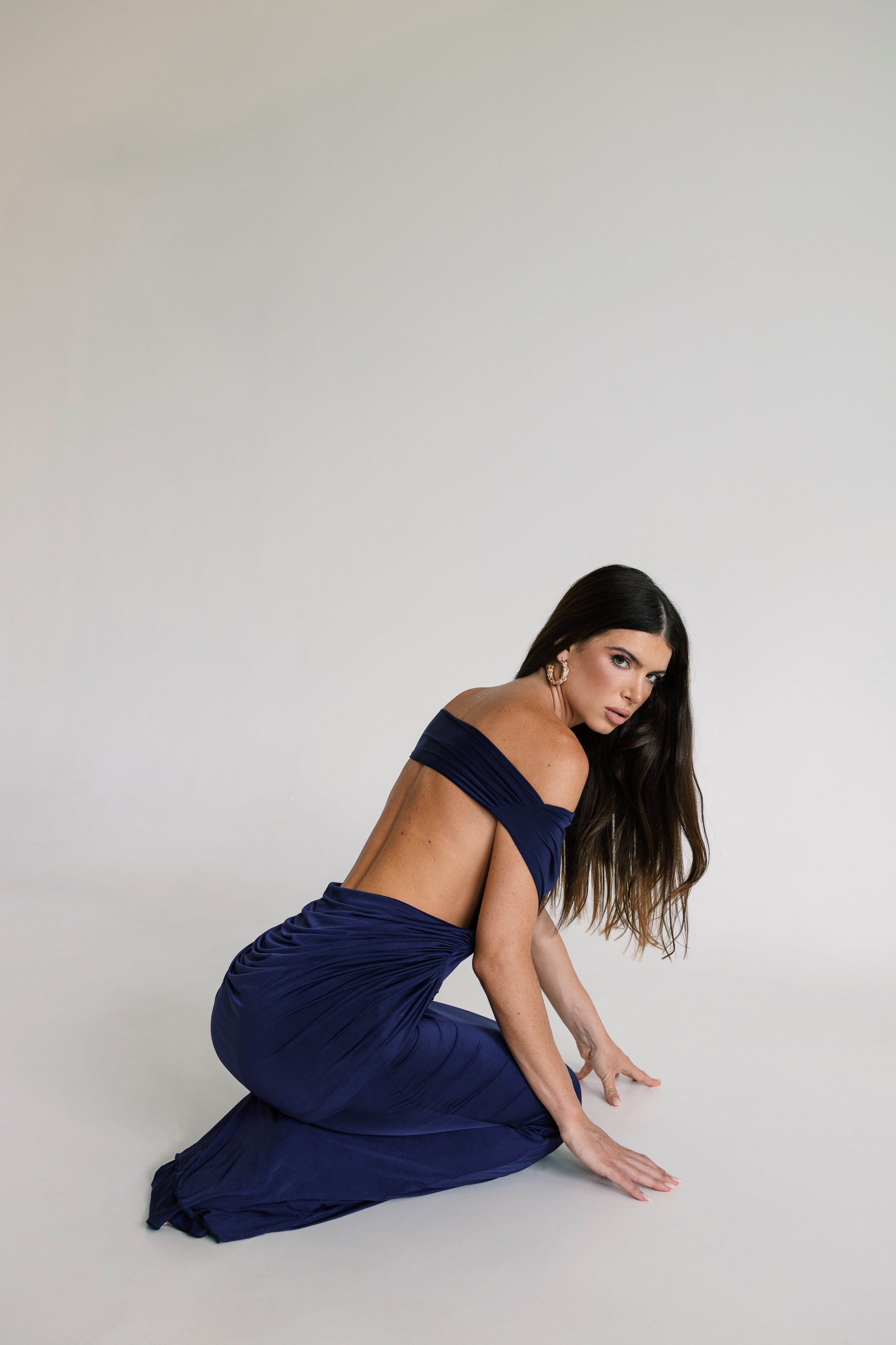 Kim Off-Shoulder Draped Maxi Dress