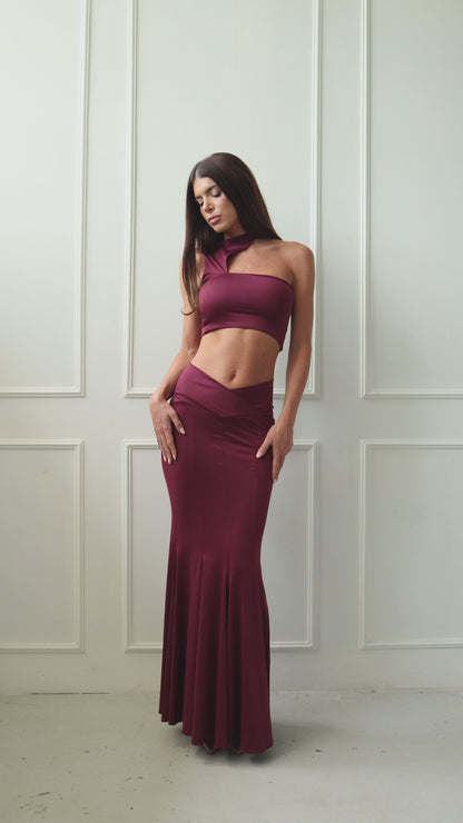 Kendal Mermaid Set Burgundy
